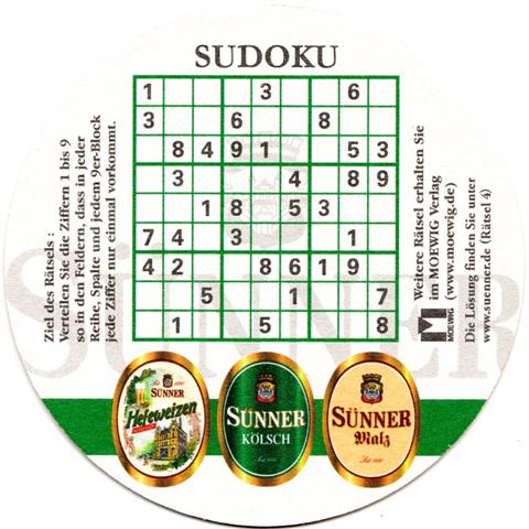 köln k-nw sünner sudoku 2b (rund215-rätsel 4)